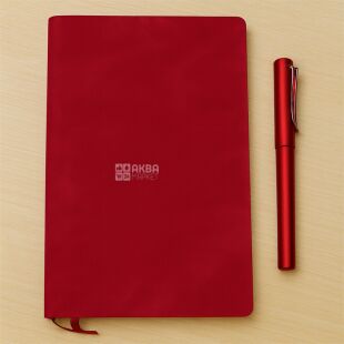 Подарочный набор Дневник А5 в линию с ручкой, красный