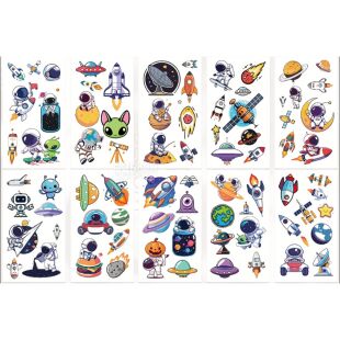 Татуювання дитячі флуоресцентні Космос, в асортименті 