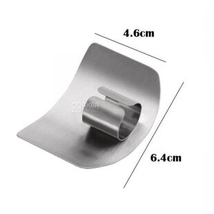 Защитная накладка для пальцев при нарезке, регулируемая, металлическая