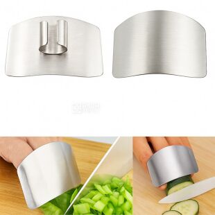 Защитная накладка для пальцев при нарезке, регулируемая, металлическая