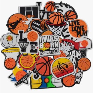 Набір прикрас для кроксів, Джибітси Баскетбол, 24 шт.