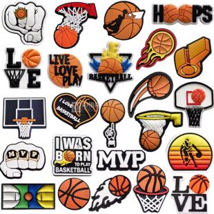 Набір прикрас для кроксів, Джибітси Баскетбол, 24 шт.