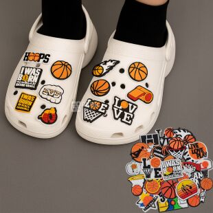 Набір прикрас для кроксів, Джибітси Баскетбол, 24 шт.