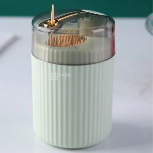 Диспенсер для зубочисток, автоматичний, зелений 