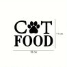 Стікер для контейнера з кормом Cat food, 180 х 110 мм