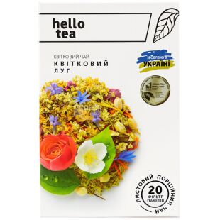 Hello tea, 20 шт. х 2 г, Хеллоу ти, Чай цветочный у фильтр-пакетах, Цветочный луг