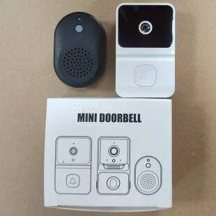 Беспроводной дверной звонок с микрофоном, белый