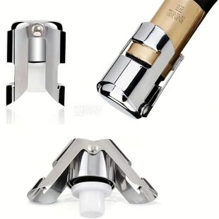 Пробка-стопер для шампанського та ігристих вин, металева