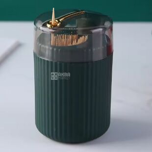 Диспенсер для зубочисток, автоматический, зеленый 