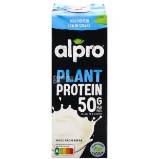 Alpro Plant Protein, 1 л, Алпро, Молоко соевое с протеином