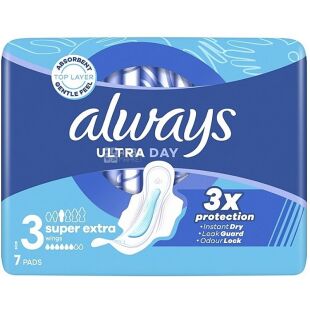 Always Ultra Night, 7 шт., Гігієнічні прокладки, 6 крапель