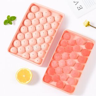 Форма для льда Шарики, силиконовая, розовая