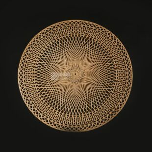 Салфетка для сервировки, круглая, d37 см, золотистая