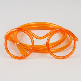 Очки-трубочка для напитков, детские, оранжевые