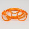 Очки-трубочка для напитков, детские, оранжевые