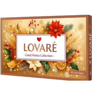 Lovare, 90 пак., Чайний Набір Ловаре, Портфельчик, в асортименті