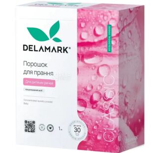DeLaMark Baby, 1 кг, Стиральный порошок-концентрат для детской одежды, гипоаллергенный, ДеЛаМарк