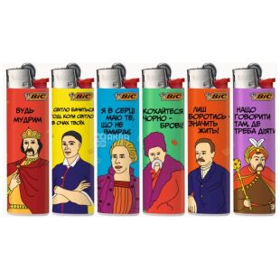 BIC J23, 1 шт., Зажигалка Бик Позитив, в ассортименте