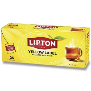 Липтон, Yellow Label, 25 пак., Чай Липтон, Черный