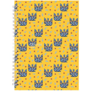 Axent, 96 страниц, Блокнот на пружине в клеточку, с патриотическим принтом, А5, в ассортименте