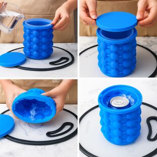 Форма для замораживания льда с крышкой, силиконовая, 13 х 13 см