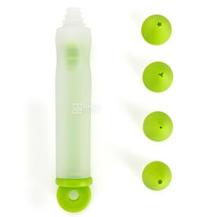 Ручка кулинарная для декора с насадками, силиконовая