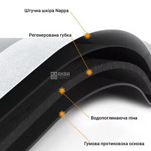 Килимок для ванної кімнати, діатомітовий, сірий, 40 х 30 см