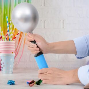 Насос для повітряних кульок, ручний, пластиковий, в асортименті