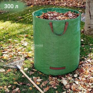 Садовий мішок для листя з ручками, 300 л, зелений