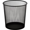 Clever, 9 л, Корзина для бумаги металлическая Клевер, черная
