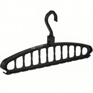 Вешалка для одежды, многофункциональная, пластиковая, черная