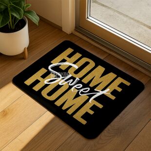 Коврик привратный с принтом Home Sweеt Home, на резиновой основе, 60х40х0,4 см 