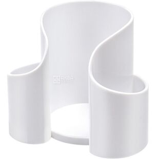 Органайзер для ватяних дисків та паличок, білий, пластиковий