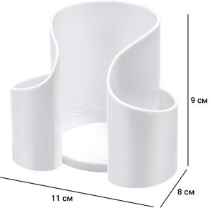 Органайзер для ватяних дисків та паличок, білий, пластиковий