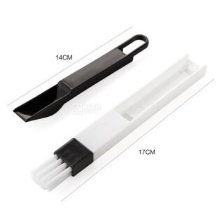 Щітка для чищення віконних отворів та клавіатури 2 в 1, 17 см