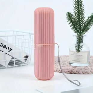 Органайзер для зубной щетки, пластиковый, розовый