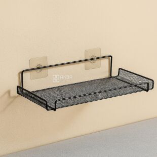 Полиця для роутера, підвісна, металева, 17 х 30 см, чорна