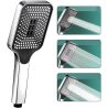Насадка для душа с высоким давлением, 3 режима, пластиковая, 274х104 мм, серебристая