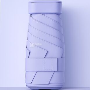 Мініпарасолька для сумочки, фіолетова, автоматична, 15 см