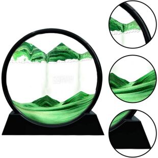 Настільна 3D-картина з піском, 18х19 см, зелена