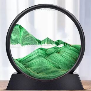 Настільна 3D-картина з піском, 18х19 см, зелена