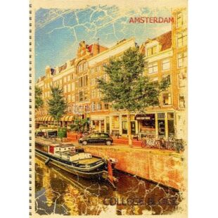 Buromax KRAFT, 80 листов, Блокнот на пружине в клетку Бюромакс, А4, в ассортименте 