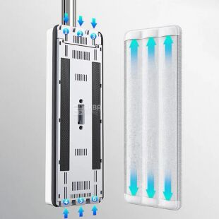 Clever D1, Набор для уборки: Швабра с плоским мопом и ведром с системой отжима