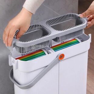 Clever D1, Набор для уборки: Швабра с плоским мопом и ведром с системой отжима