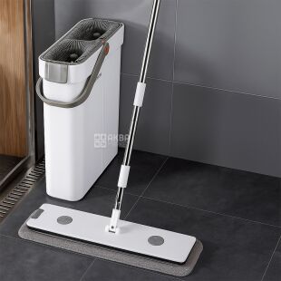 Набір для прибирання, відро з віджимом 5 л, швабра 12х40х130 см