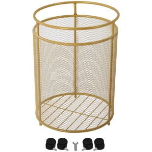 ViO SB-01, Корзина для белья на колесах, металлическая, золотистая, 45 л