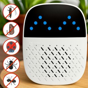 Ультразвуковий відлякувач шкідників з технологією АІ, білий