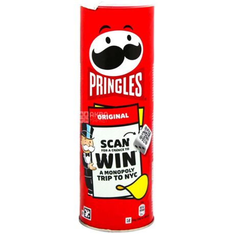 Pringles Original, 165 г, Чипсы картофельные, Принглс ориджинал, тубус