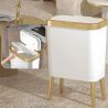 ViO 15B01-RЕ, 15 л, Корзина для мусора с нажимной крышкой на высоких ножках, пластиковая, белая
