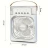 Clever Mini Cooling fan, Портативний вентилятор-зволожувач з LED підсвічуванням та резервуаром для води, білий